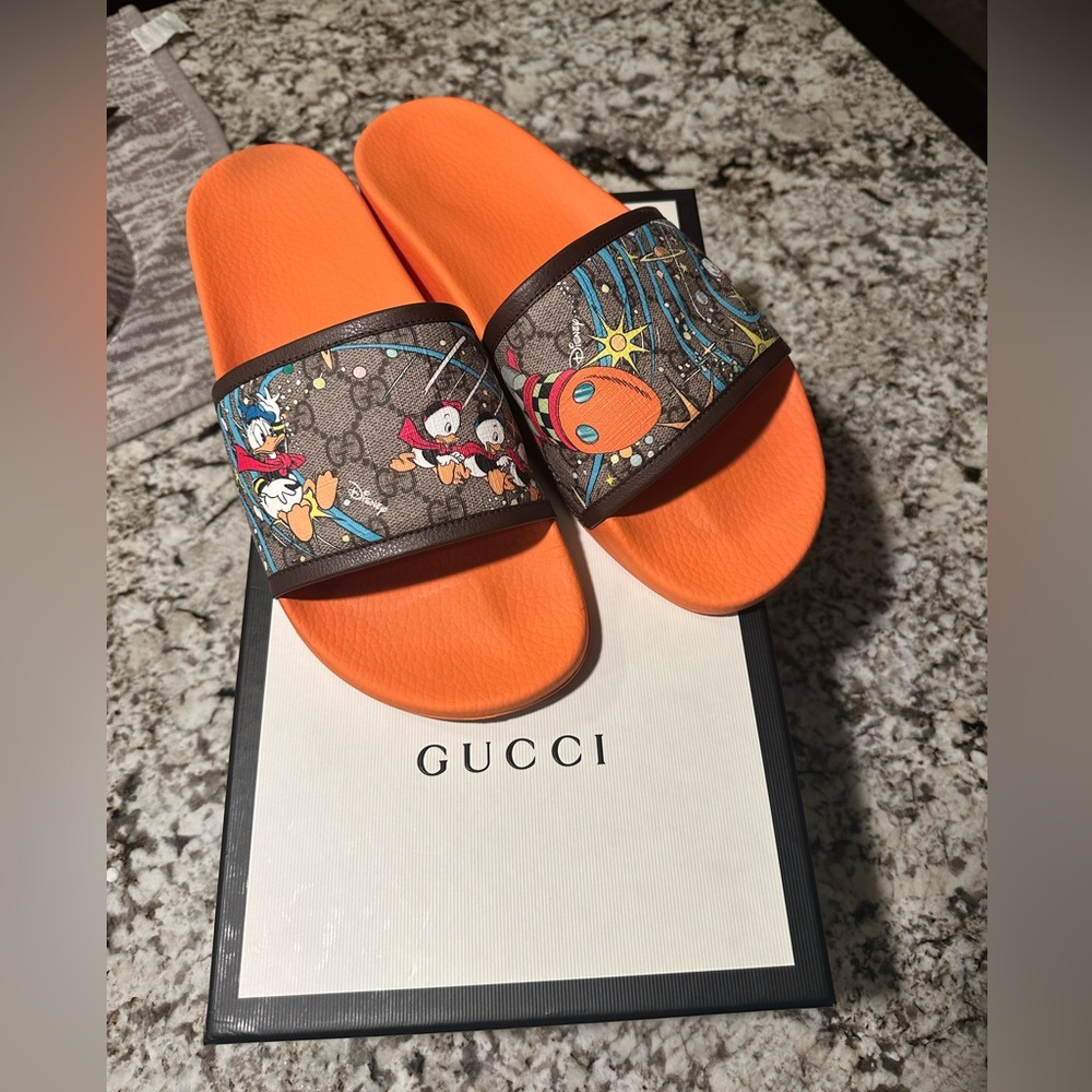 Authentic Gucci Donald Duck men’s slides